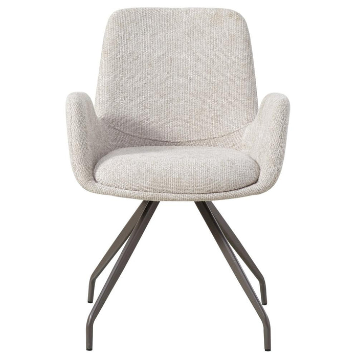 Eetkamerstoel Athena Polyester Wit-Eetkamerstoelen-PTMD