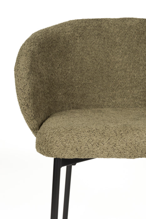 Eetkamerstoel Ayle Moss Polyester Groen 48x58 cm-Eetkamerstoelen-Creating Home