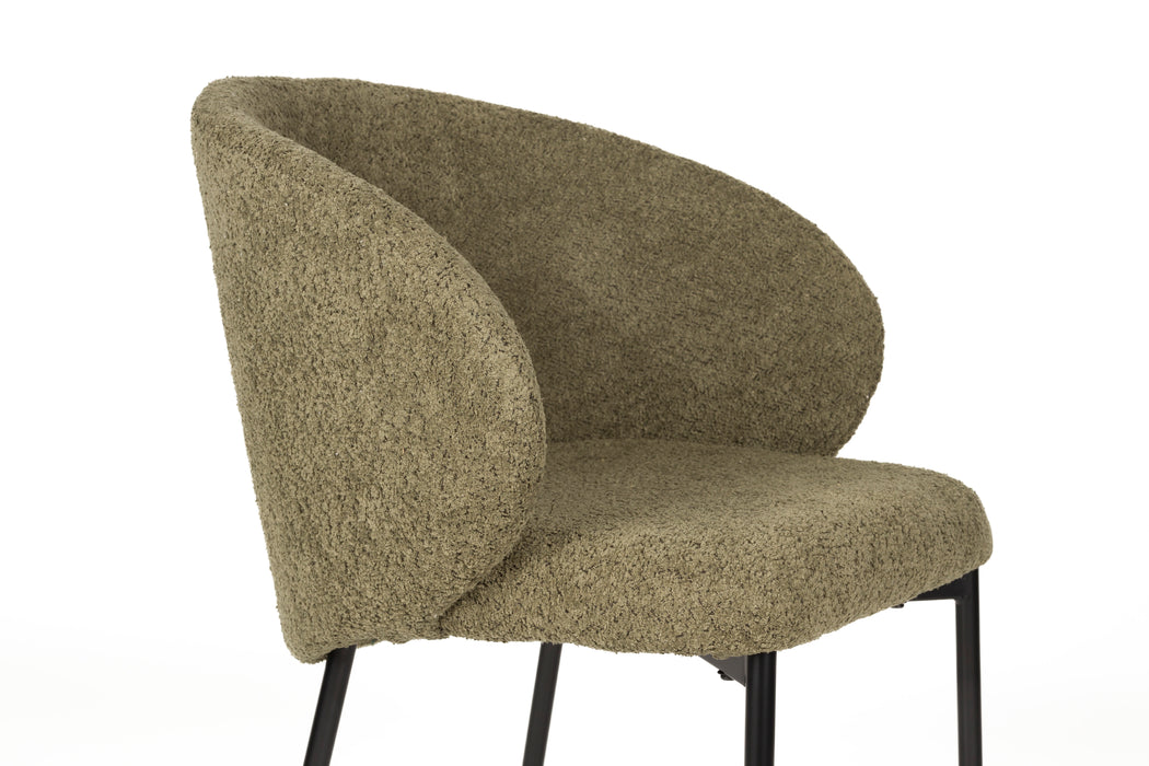 Eetkamerstoel Ayle Moss Polyester Groen 48x58 cm-Eetkamerstoelen-Creating Home