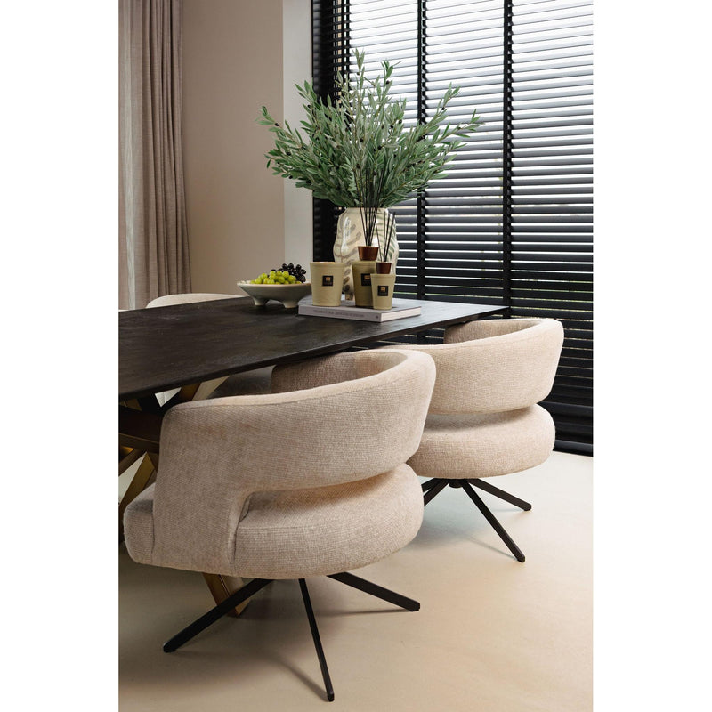 Eetkamerstoel Baldr Polyester Crème-Eetkamerstoelen-PTMD