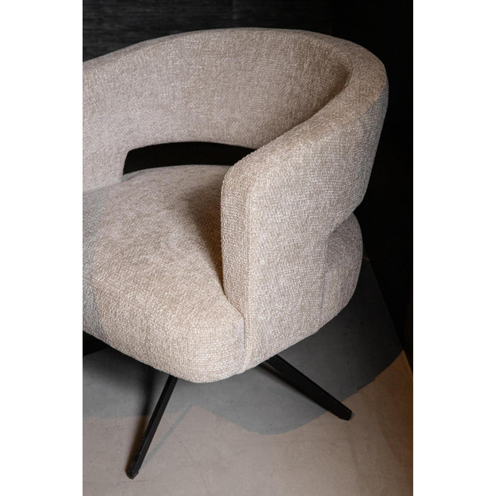 Eetkamerstoel Baldr Polyester Crème-Eetkamerstoelen-PTMD