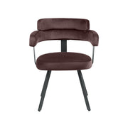Eetkamerstoel Bardio Taupe Fluweel 62x57x79 cm-Eetkamerstoelen-LABEL51