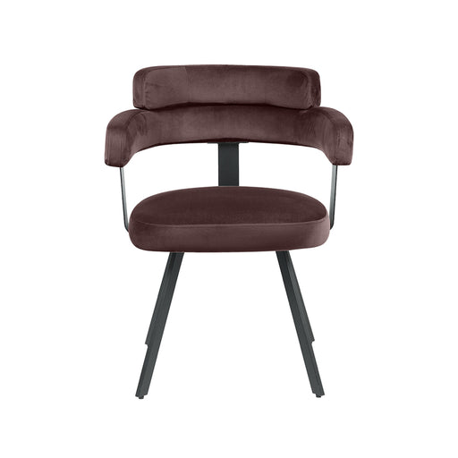 Eetkamerstoel Bardio Taupe Fluweel 62x57x79 cm-Eetkamerstoelen-LABEL51