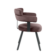 Eetkamerstoel Bardio Taupe Fluweel 62x57x79 cm-Eetkamerstoelen-LABEL51