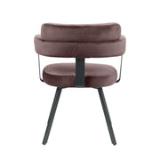 Eetkamerstoel Bardio Taupe Fluweel 62x57x79 cm-Eetkamerstoelen-LABEL51