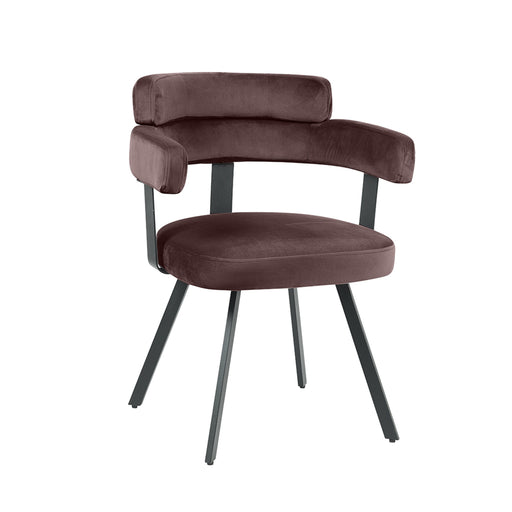 Eetkamerstoel Bardio Taupe Fluweel 62x57x79 cm-Eetkamerstoelen-LABEL51