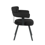 Eetkamerstoel Bardio Zwart Fluweel 62x57x79 cm-Eetkamerstoelen-LABEL51