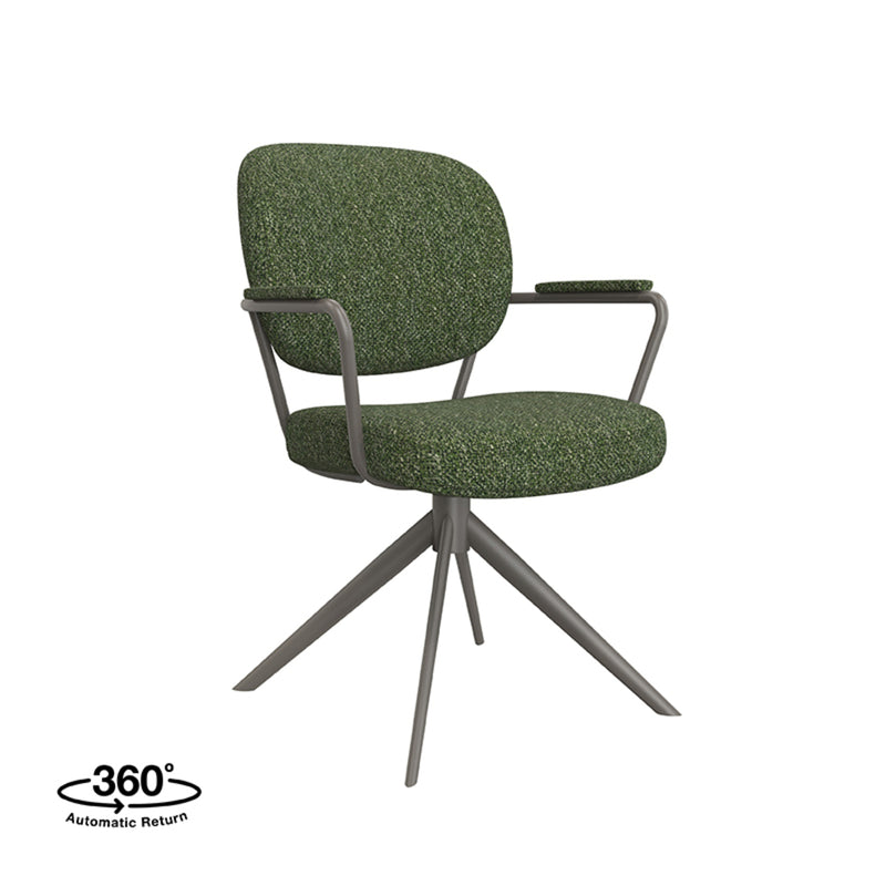 Eetkamerstoel Basel Forest Royal Boucle Forest Metalen-Eetkamerstoelen-LABEL51