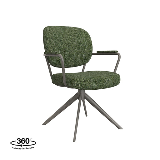 Eetkamerstoel Basel - Forest - Royal Boucle - Forest Metalen-Eetkamerstoelen-LABEL51