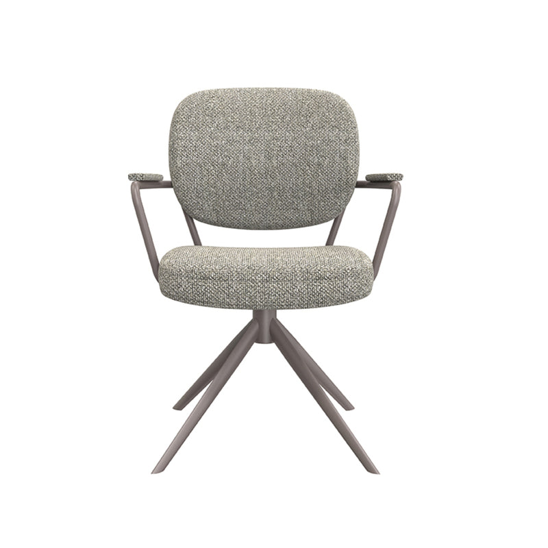 Eetkamerstoel Basel Mushroom Royal Boucle Brons Metalen-Eetkamerstoelen-LABEL51