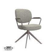 Eetkamerstoel Basel Mushroom Royal Boucle Brons Metalen-Eetkamerstoelen-LABEL51