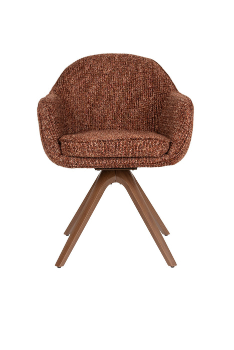Eetkamerstoel Batoul Polyester Terracotta – productaanzicht