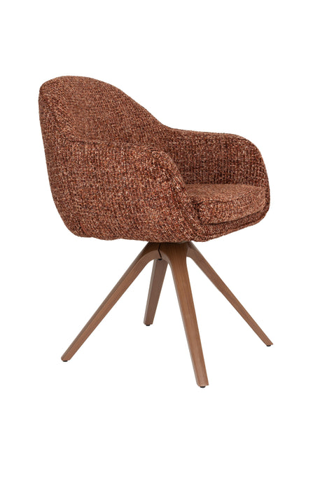 Eetkamerstoel Batoul Polyester Terracotta – hoofdfoto
