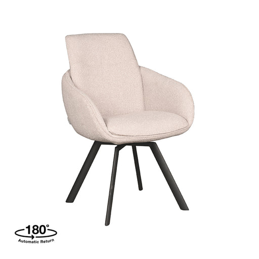 Eetkamerstoel Beauty Naturel Boucle 56x63x88 cm-Eetkamerstoelen-LABEL51