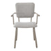 Eetkamerstoel Beige 56 cm - Stof, gecoat staal - 31440-Eetkamerstoelen-Brix