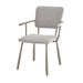 Eetkamerstoel Beige 56 cm - Stof, gecoat staal - 31440-Eetkamerstoelen-Brix