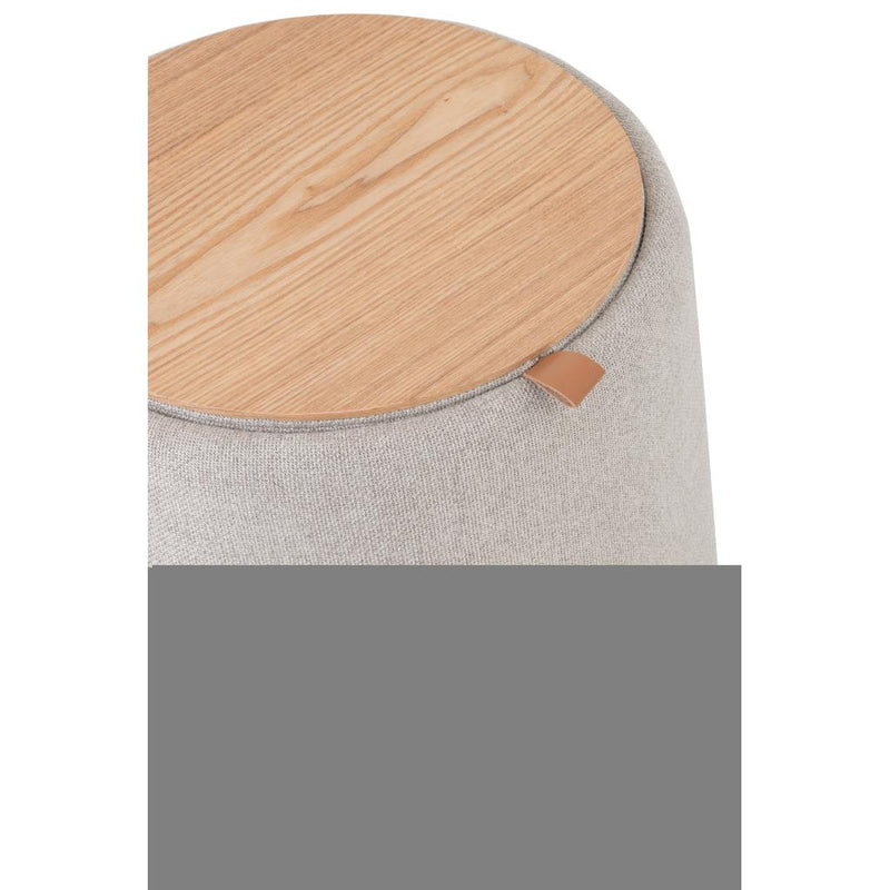 Eetkamerstoel Beige Mdf Rond 44 cm 43.5x43.5x42.5 cm-Poefs-J-Line