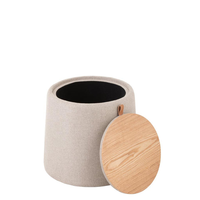 Eetkamerstoel Beige Mdf Rond 44 cm-Eetkamerstoelen-J-Line