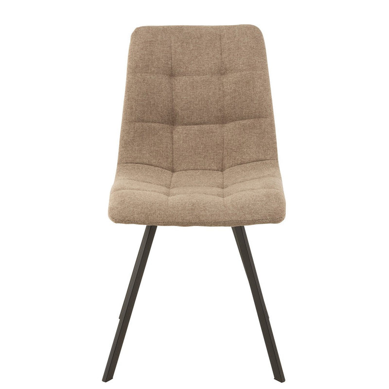 Eetkamerstoel Beige Metaal 47 cm 47x55x82 cm-Eetkamerstoelen-J-Line