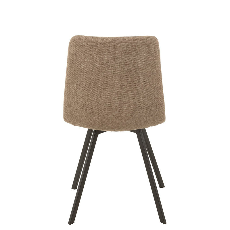 Eetkamerstoel Beige Metaal 47 cm 47x55x82 cm-Eetkamerstoelen-J-Line
