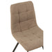 Eetkamerstoel Beige Metaal 47 cm 47x55x82 cm-Eetkamerstoelen-J-Line