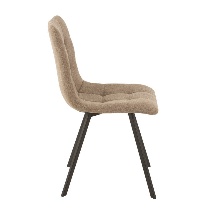 Eetkamerstoel Beige Metaal 47 cm-Eetkamerstoelen-J-Line