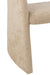 Beige eetkamerstoel van zacht textiel met een modern, gestoffeerd design van 66x65x86 cm.