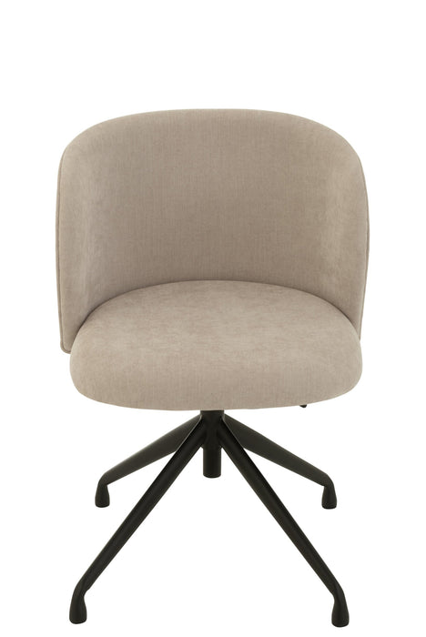 Esszimmerstuhl Beige Stoff 48 cm