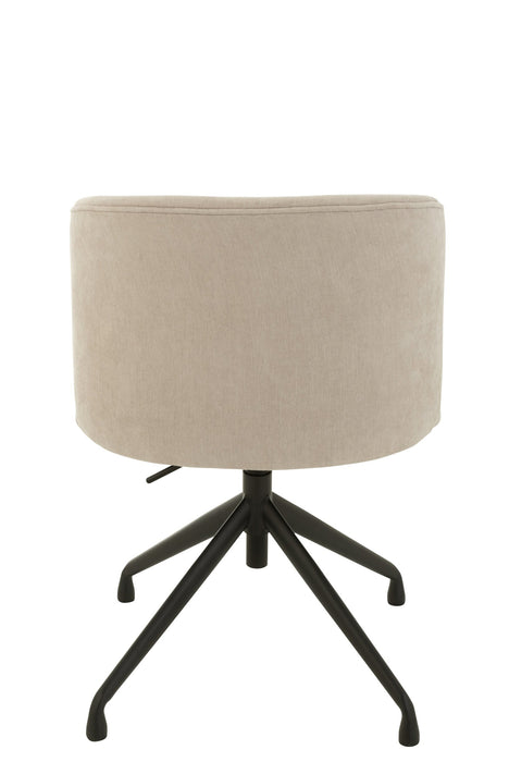 Esszimmerstuhl Beige Stoff 48 cm