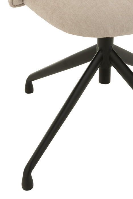 Esszimmerstuhl Beige Stoff 48 cm