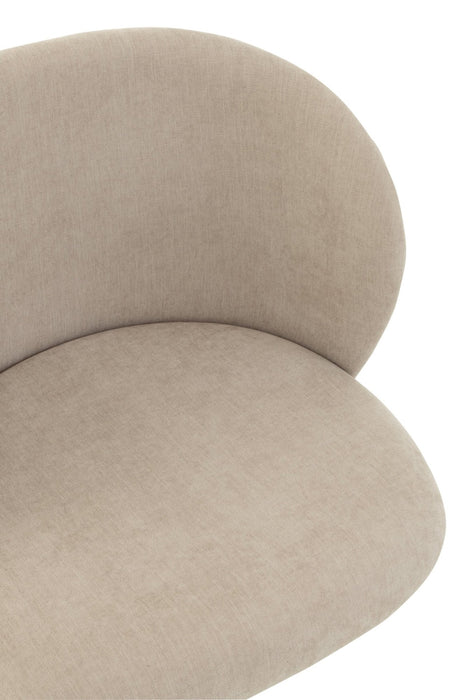 Esszimmerstuhl Beige Stoff 48 cm
