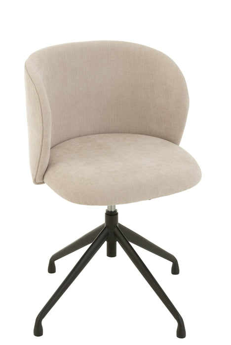 Esszimmerstuhl Beige Stoff 48 cm