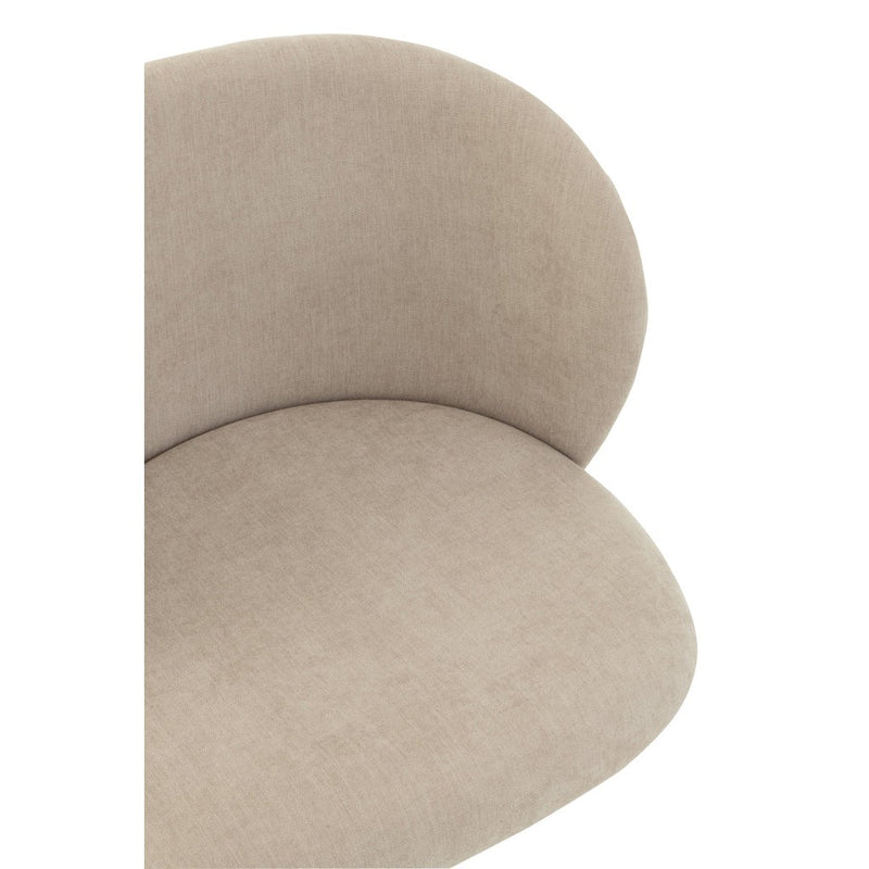 Eetkamerstoel Beige Stof 48 cm 48x56x48 cm-Eetkamerstoelen-J-Line