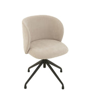 Eetkamerstoel Beige Stof 48 cm 48x56x48 cm-Eetkamerstoelen-J-Line