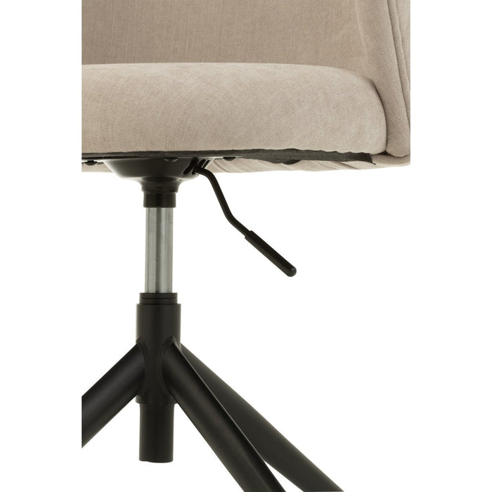 Eetkamerstoel Beige Stof 48 cm-Eetkamerstoelen-J-Line