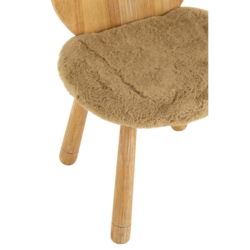 Eetkamerstoel Beige Textile 30 cm 30x36.5x63 cm-Eetkamerstoelen-J-Line