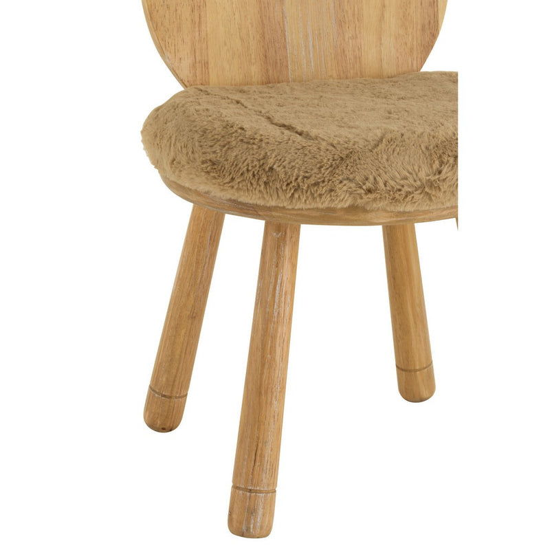 Eetkamerstoel Beige Textile 30 cm 30x36.5x63 cm-Eetkamerstoelen-J-Line