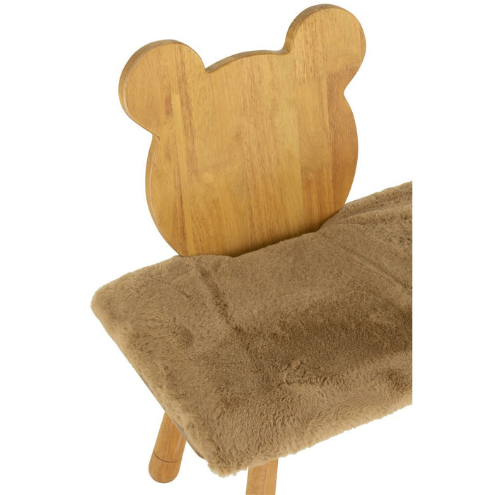 Eetkamerstoel Beige Textile 34 cm 34x90x62 cm-Eetkamerstoelen-J-Line