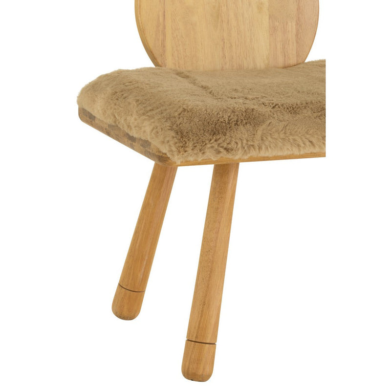 Eetkamerstoel Beige Textile 34 cm 34x90x62 cm-Eetkamerstoelen-J-Line