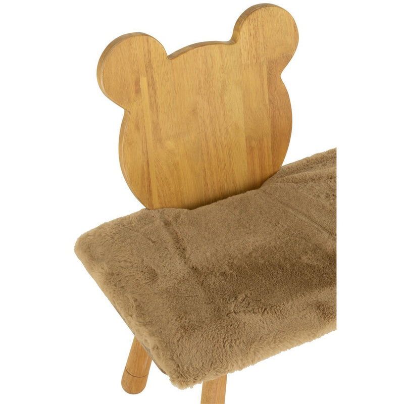 Eetkamerstoel Beige Textile 34 cm 34x90x62 cm-Eetkamerstoelen-J-Line