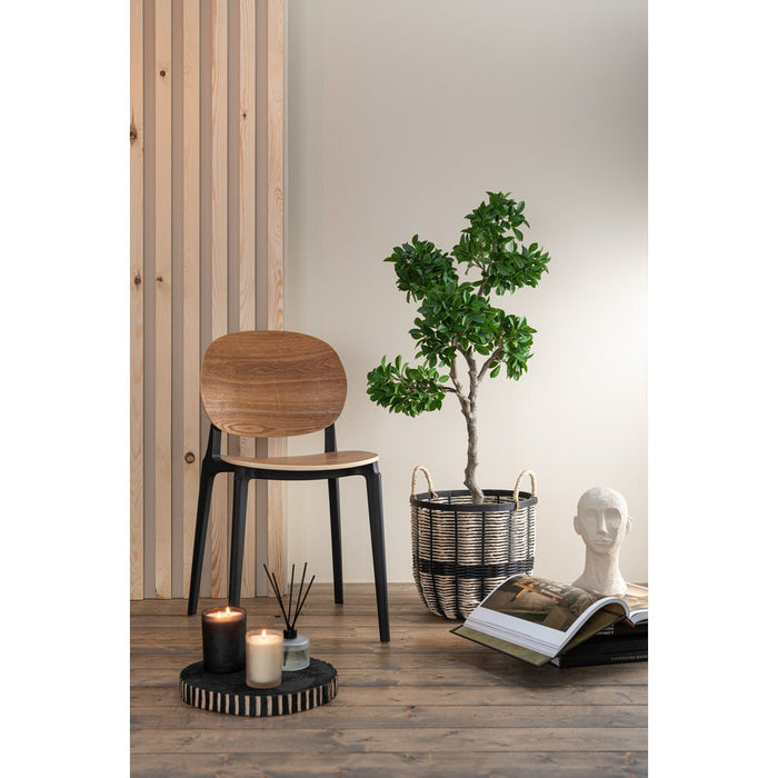 Eetkamerstoel Beige Veneer 40 cm-Eetkamerstoelen-J-Line