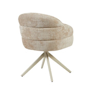 Eetkamerstoel Bella Beige Poot Zand Met armleuning 64x65x83 cm-Eetkamerstoelen-Starfurn