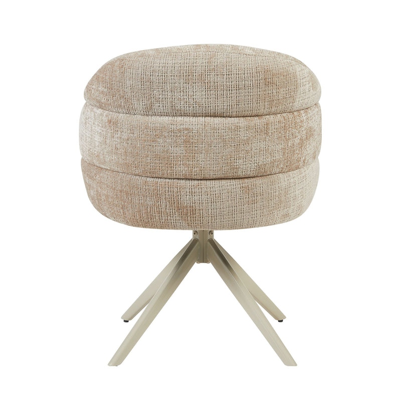 Eetkamerstoel Bella Beige Poot Zand Met armleuning 64x65x83 cm-Eetkamerstoelen-Starfurn