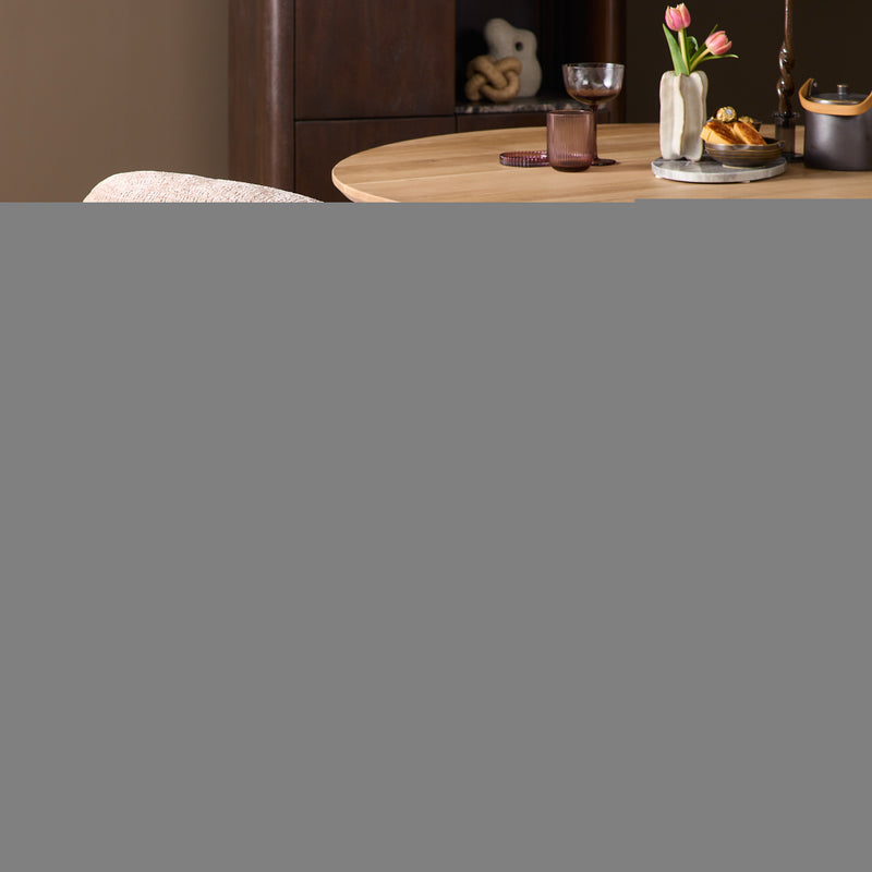 Eetkamerstoel Bella Beige Poot Zand Met armleuning 64x65x83 cm-Eetkamerstoelen-Starfurn