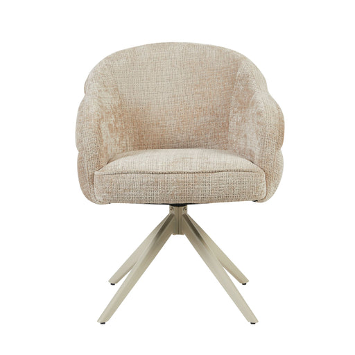 Eetkamerstoel Bella Beige Poot Zand Met armleuning 64x65x83 cm-Eetkamerstoelen-Starfurn