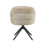Eetkamerstoel Bella Beige Poot Zwart Met armleuning 64x65x83 cm-Eetkamerstoelen-Starfurn
