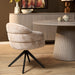 Eetkamerstoel Bella - Beige - Poot Zwart - Met armleuning-Eetkamerstoelen-Starfurn