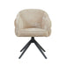 Eetkamerstoel Bella - Beige - Poot Zwart - Met armleuning-Eetkamerstoelen-Starfurn