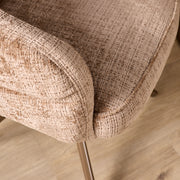 Eetkamerstoel Bella Cinnamon Poot Bronze Met armleuning-Eetkamerstoelen-Starfurn