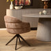 Eetkamerstoel Bella - Cinnamon - Poot Bronze - Met armleuning-Eetkamerstoelen-Starfurn